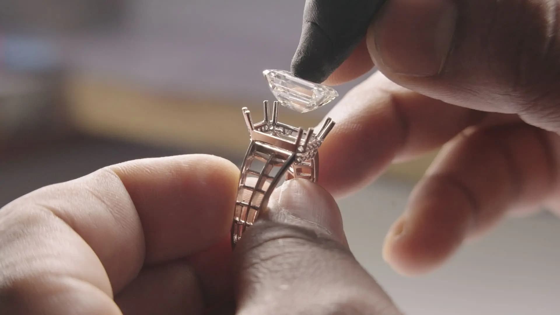 Jewelry crafting process - right view